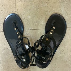 Moschino PVC gladiator sandals sz 9.5